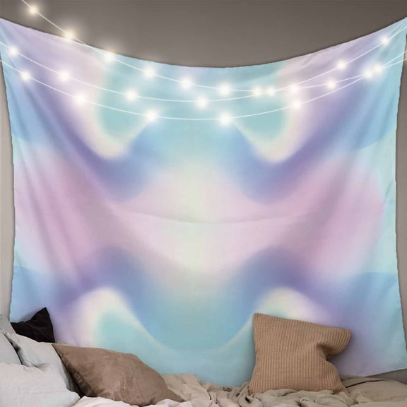 Abstract Minimalistic,Large Tapestry for Bedroom Wall Hanging Tapestry,Turquoise Pink Ombre Aesthetic Color Art Ceiling Backdrop Tapestries Poster Blanket Wall Decor for Living Room 86" x 104"