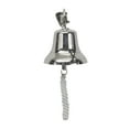 thumbnail image 6 of DecMode Silver Brass Bell Decorative Bell with Rope Detailing, 6 of 8