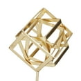 thumbnail image 4 of 19", 16", 13"H Gold Metal Geometric Sculpture with Marble Base, by CosmoLiving by Cosmopolitan (3 Count), 4 of 8