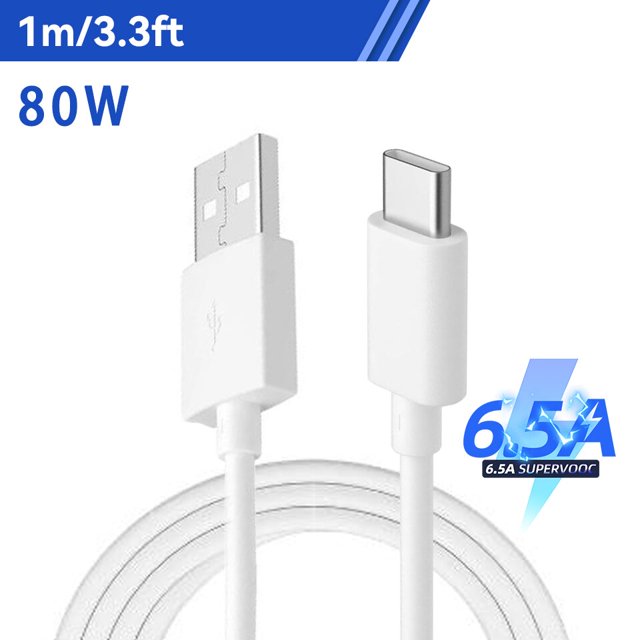 Realme Original Tipo C Cable Cables de teléfono 65w 80W 6.5A Carga súper rápida Super Dart Vooc Real Me 7 pro 8 8i 9pro 9i 6 X50 GT GT2 Tan Jianjun unisex