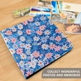 thumbnail image 4 of FORMRS 3 Ring Photo Album 4"x6" Self Adhesive Large Capacity PU Leather Cover, Blue Daisy, 4 of 8