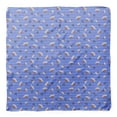 thumbnail image 4 of Bimba Blue Vegetable & Leaves Stripe Pure Silk Printed Scarf Dupatta Head Neck Wrap Bandanas For Women 40 x 80 Inches, 4 of 6