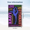 thumbnail image 5 of Microfiber Gymnastics Beach Towels Colorful Love Gymnast on Black Bath Towels for Adults Gymnastics Gifts for Teen Girls, Soft Quick Dry Towel Travel Sports Beach Blanket Oversized 31.5x51.2, 5 of 7