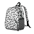 thumbnail image 2 of Artistic Cat Print Student Backpack – Funny Cat Illustration With Hand-Drawn Cat Graphic And Vintage Cat Design, 2 of 6