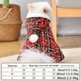 thumbnail image 2 of Christmas Pet Cloak with Hood Warm Winter Cape Costume for Small Dogs Cats Holiday Dress, 2 of 10