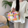 thumbnail image 3 of Bolsa de maquillaje fresca y encantadora con algodón de estilo rústico, bolsa de almacenamiento portátil de gran capacidad para el lavado y el dimensionamiento de la mujer., 3 of 6