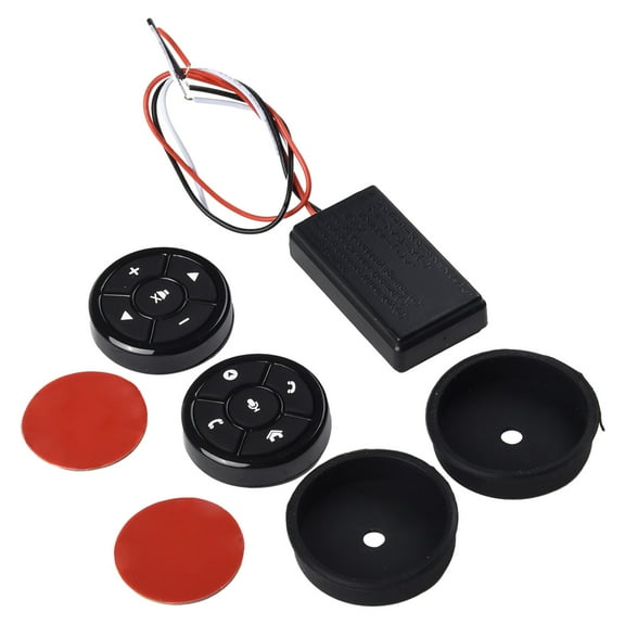 Tekuisi 2X Universal Wireless Remote Control Car Steering Wheel Button Car DVD Player Radio GPS Navigation Multi-function Switch Button