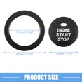 thumbnail image 4 of Unique Bargains Engine Start Stop Ignition Button Trim Sticker for Hyundai Sonata 2011-2014 Aluminum Alloy Black, 4 of 6
