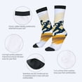 thumbnail image 3 of Four Seasons Universal Socks (2 Pairs) - Dynamic Running Silhouettes on Gradient Sky Unisex Trendy Mixed Color Athletic Socks, 3 of 5