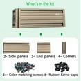 thumbnail image 5 of 2 x 4 Rectangular Metal Planter Box Durable Raised Garden Bed in Galvalume Steel 24 x 48" With 18" Inch High Walls (Clay), 5 of 6