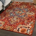 thumbnail image 3 of Luxe Weavers Oriental Red 8x10 Vintage Area Rug, Southwestern Geometric Carpet, 3 of 6