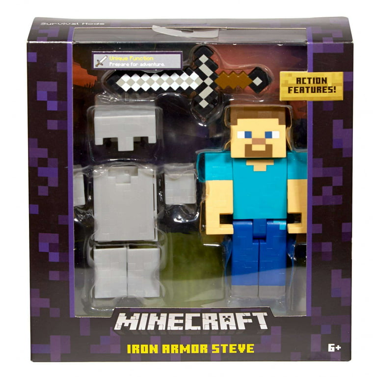 Bonecos Steve E Golem De Ferro Armadura Minecraft Playset em Promoção na  Americanas