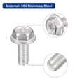 thumbnail image 4 of Uxcell M6x14mm Phillips Hex Head Flange Bolts, 10 Pack 304 Stainless Steel Screws, 4 of 5