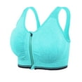 thumbnail image 6 of Womens Zip Front Sports Bra Wireless Post-Surgery Bra Racerback Yoga Sports Bras, 6 of 6