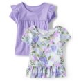 thumbnail image 1 of Top The Children's Place para niñas pequeñas, con volantes, color morado, 5T, 1 of 1