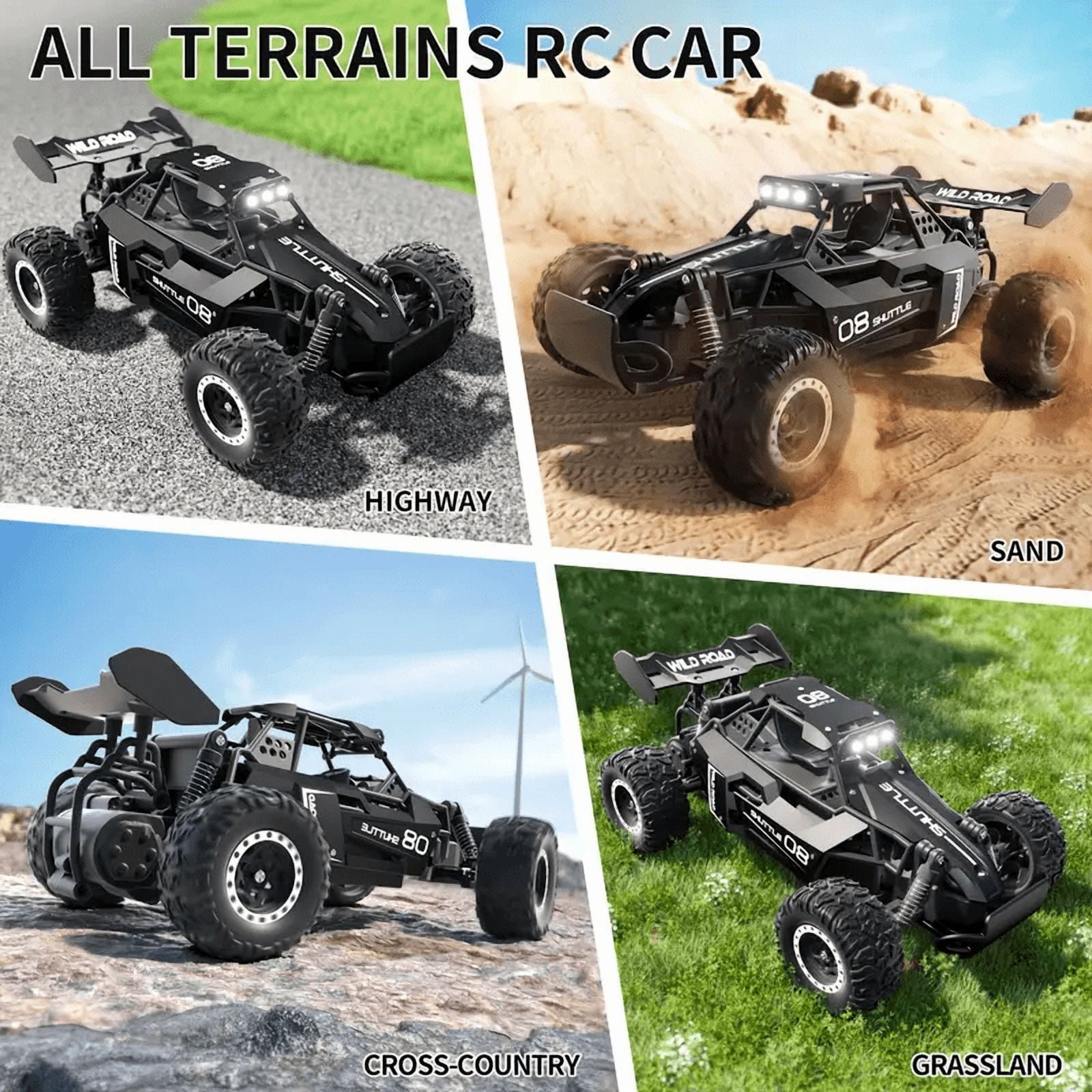 HYPERLIVING RC Off-Road Car 1:16 Scale All Terrain Fast RC Car 20KM/H High Speed 2WD Electric Vehicle with 2.4G Remote Control Monster Truck