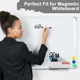 thumbnail image 5 of Magnetic Pen Holder,2 Pack Magnetic Dry Erase Marker Holder with Generous Compartments,Strong Magnet Storage Marker Pen Pencil Organizer for Refrigerator,Whiteboard,Locker Accessories, 5 of 10