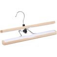 thumbnail image 4 of Basics 10 Pack Wooden Trouser Hangers, Natural Color, 4 of 5