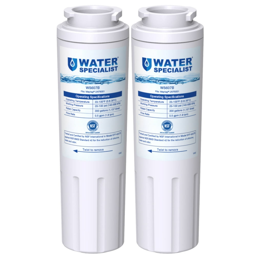 2 Packs Waterspecialist UKF8001 Water Filter, Replacement for EveryDrop