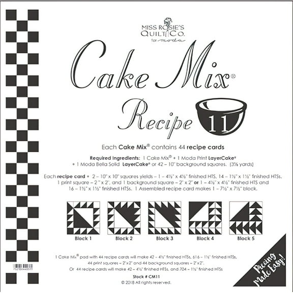 Miss Rosie's Quilt Co - Cake Mix Recipe 11