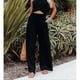 thumbnail image 2 of Women Trousers High Waist Wide Leg Long Pants Casual Loose Trousers for Work Vacation Black M, 2 of 4