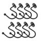 thumbnail image 5 of 24 ganchos para cortina de ducha: anillos para barra de cortina de ducha, ganchos metálicos para baño, perchas decorativas modernas, redondas, resistentes, color negro., 5 of 7
