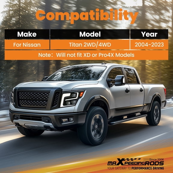 maXpeedingrods 3” Front & 2” Rear Lift Leveling Kit for Nissan Titan 2004-2023, Aluminum Spacer & Lift Block