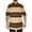 Brown Khaki, variant on Mens Classic Old School Striped Midweight Pique Polo Shirt Street Casual Tshirt