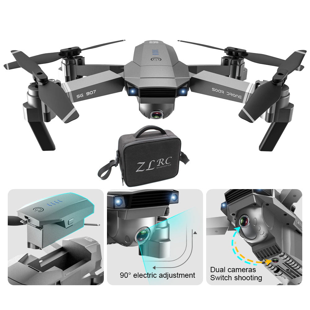 Drone 4K HD Dual Camera WiFi Quadrocopter FPV  GPS Foldable Professional Drone 