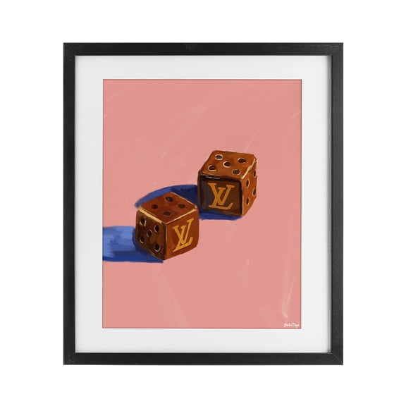 Stupell Industries Fashion Brand Dice Black Framed Print Under Glass, design by Amelia Noyes