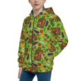 thumbnail image 2 of Kdxio Carrot Eggplant Pattern Kids Boys Girls Zip Up Hoodie 3D Printed Hooded Sweatshirt Hoody Coat with Pocket 7-12 Y-Small, 2 of 6