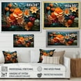 thumbnail image 4 of Designart "Tropical Tangle Orange Blue painting V" Abstract Collages Floater Framed Wall Art Print, 4 of 7