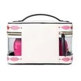 thumbnail image 3 of Victoria's Secret Just a Kiss Weekender Train Cosmetic Makeup Vanity Duo Case 2 Piece Set White Pink New, 3 of 4