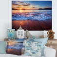 thumbnail image 1 of Design Art - Blue Sea Waves during Sunset, 1 of 4