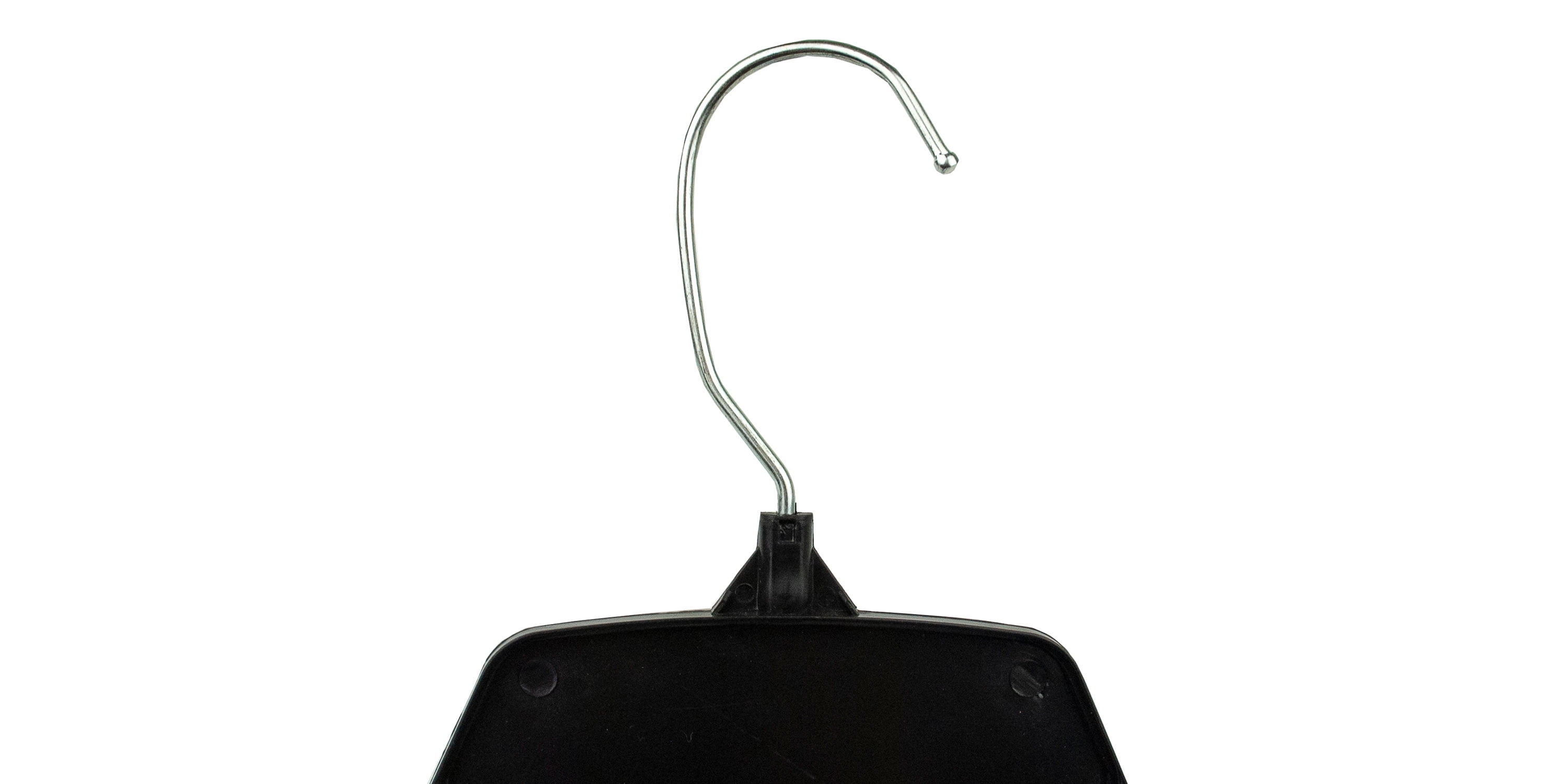 HangOn Shirt Hangers Recycled Plastic with Notches, Black, 19 Inch Pack of 25