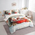 thumbnail image 3 of Manfei Cartoon Santa Claus Bedding Comforter Set 7pcs for Kid, Happy New Year Queen Bedding Sets, Christmas Snowman Gift Reversible Queen Sheet Sets, Luxury Bedroom Decor, 3 of 7