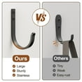 thumbnail image 3 of Ganchos de pared Josmimic para colgar toallas o abrigos, 10 kg, metal, paquete de 5, 3 of 7