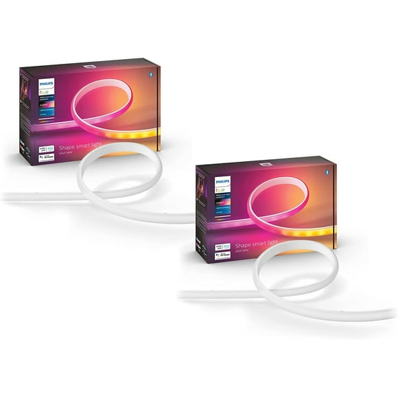 Tira de luces LED inteligentes Philips Hue de 6 pies con enchufes, paquete de 2