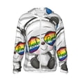 thumbnail image 2 of Uemuo Panda with Sun glasses Pattern Women's Full Zip UPF 50+ Sun Protection Hoodie Jacket Long Sleeve Sun Shirt Hiking Outdoor Performance with Pockets-3X-Large, 2 of 9