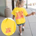 thumbnail image 2 of larppty Flower Girl Shirt Cute Preppy Shirts for Girls Funny Letter Print T Shirt Floral Kids Graphic Summer Tees Tops（Yellow, 9-10 Years）, 2 of 6