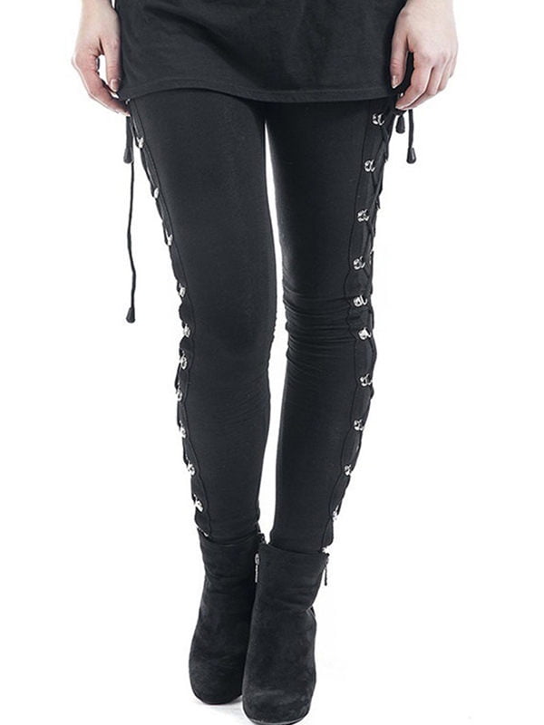 lace up high waisted pants