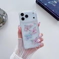 thumbnail image 4 of for iPhone 17 Pro Max Case, Clear Cute Butterfly Flexible TPU Bling Stars Sparkle Glitter Anti-Scratch Shockproof Protective Phone Cover for Women Girls for iPhone 17 Pro Max 6.9 inch, Pink, 4 of 12