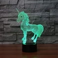 thumbnail image 2 of Unicorn (D) 3D Illusion Night Light Toys,16 Colors Change Smart Touch & Remote Control,Home Decor LED Bedside Table Desk Lamp,Christmas Birthday, 2 of 5
