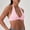 Pink(New), variant on Fashionable Solid-Color Halter Neck Bra for Women,Yoga Quick-Dry Fitness Shock-Absorbing Push-Up V-Neck Wire-Free Sports Bra