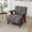 Gray, variant on Pawverly Cloud Shape Lounge Chair with Wooden Legs, Soft Chenille Single Sofa Chair for Living Room, Cozy Decorative Armchair for Bedroom, Balcony or Apartment Seating Rust Red