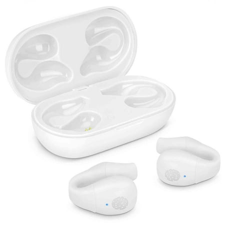 UrbanX QC3 True Wireless Earbuds Bluetooth Headphones Touch Control with Charging Case Stereo Earphones in-Ear Built-in Mic Headset Premium Deep Bass for Google Pixel XL - White