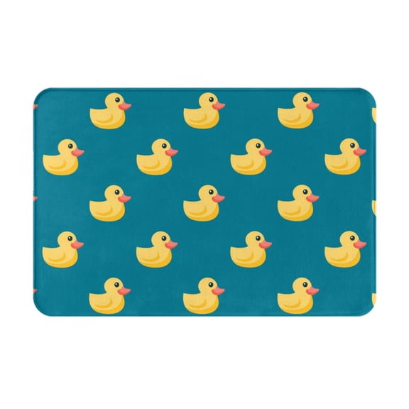 Yellow Duck Rubber Ducks Doormat Non Slip Front Door Bathroom Bath Mats Entryway Rug 23.6x15.7 Inch Indoor Door Carpet