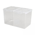 thumbnail image 1 of 2 Botes De Almacenamiento Con Soporte Para Bolas De Algodón Para Estantes De Baño, Encimera, Baño, Transparente, 1 of 8
