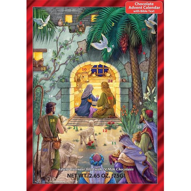 Vermont Christmas 147490 Peaceful Nativity Chocolate Advent Calendar 10 X 13 75 In Walmart