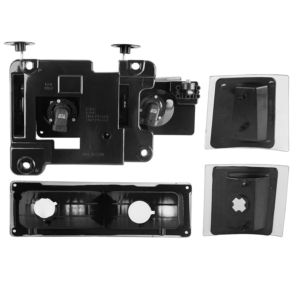 RVNI Headlights + Corner Lamps + Bumper Lamps For 1994-1999 Chevy C/K Tahoe Suburban